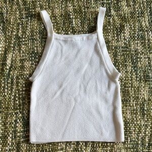 Forever 21 White Ribbed Camisole